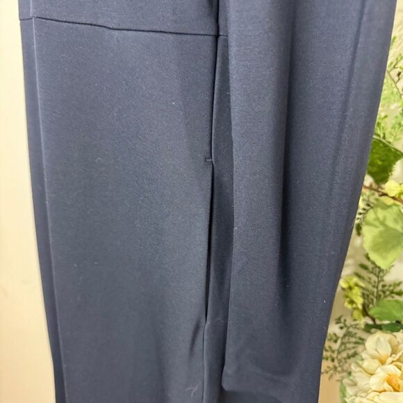 Uniqlo Navy Ponte Flare Long Sleeve Dress | Medium | New NWT - Picture 4 of 12